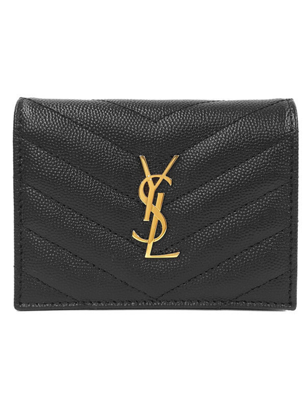 SAINT LAURENT PARIS Saint Paris Monogram Wallet Bi fold Short